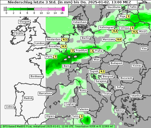 Niederschlag, 2. 1. 2025