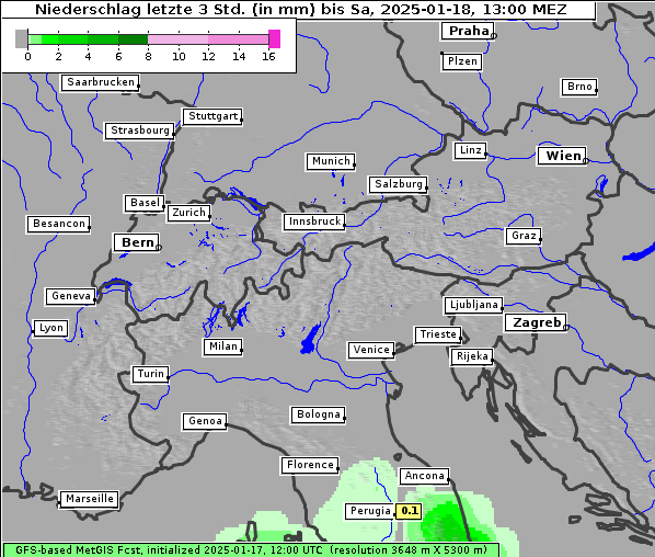 Niederschlag, 18. 1. 2025