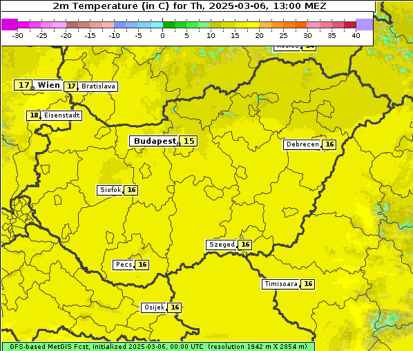 Temperatur, 6. 3. 2025