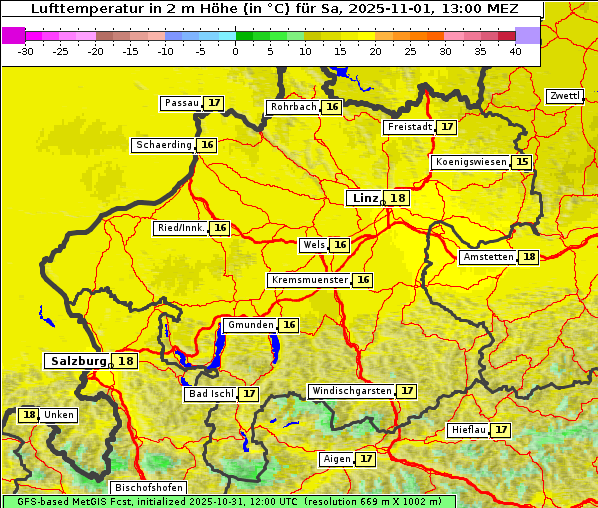 Temperatur, 1. 11. 2025
