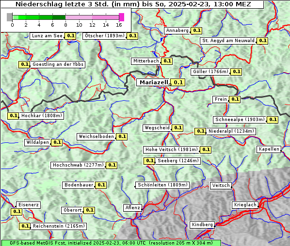 Niederschlag, 23. 2. 2025