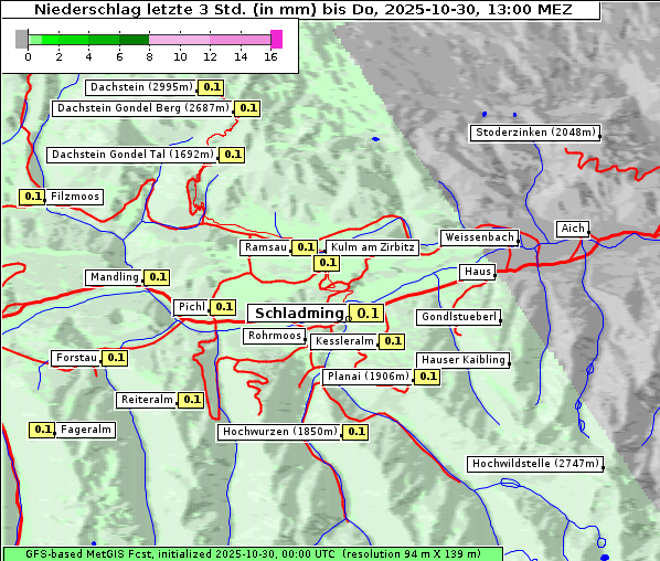 Niederschlag, 30. 10. 2025