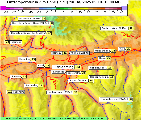 Temperatur, 18. 9. 2025