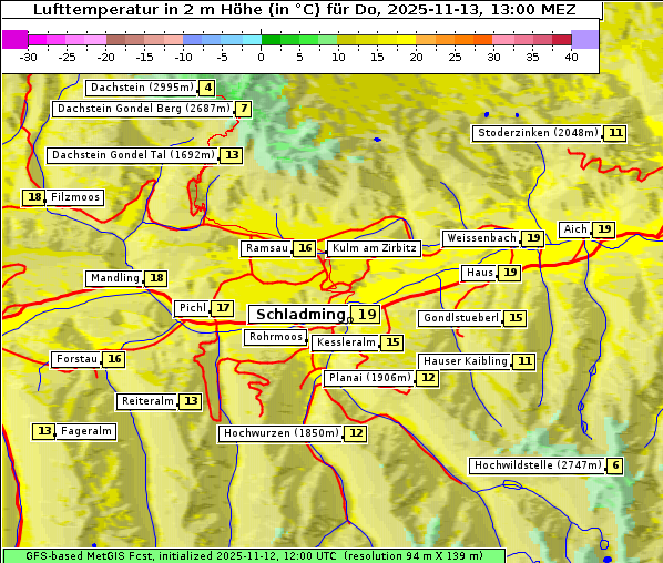 Temperatur, 13. 11. 2025