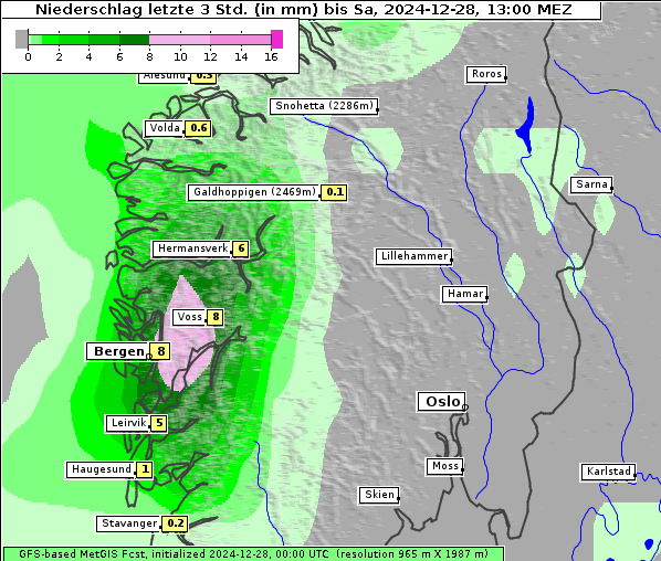 Niederschlag, 28. 12. 2024