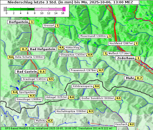 Niederschlag, 6. 10. 2025