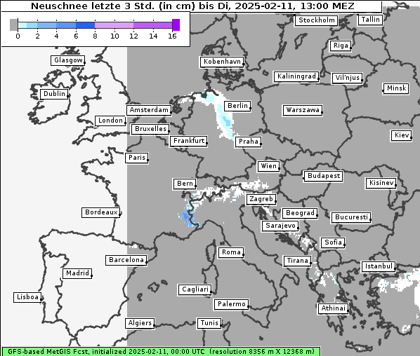 Neuschnee, 11. 2. 2025