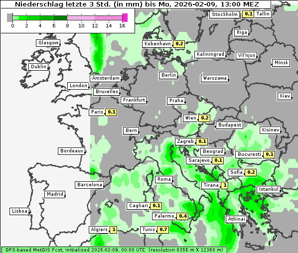Niederschlag, 9. 2. 2026