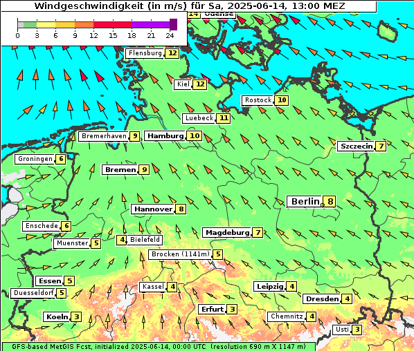 Wind, 14. 6. 2025