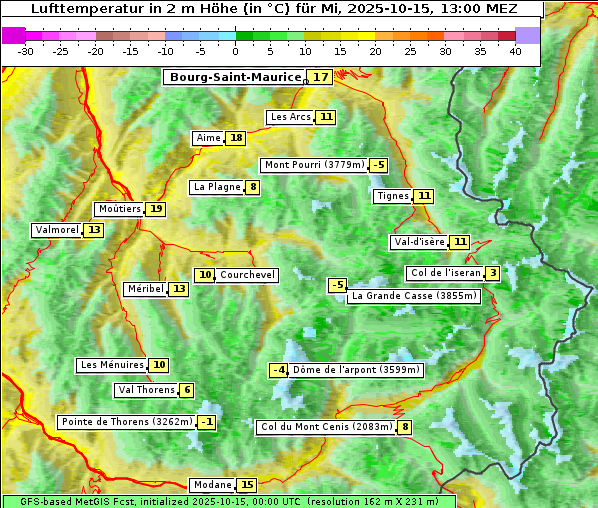 Temperatur, 15. 10. 2025