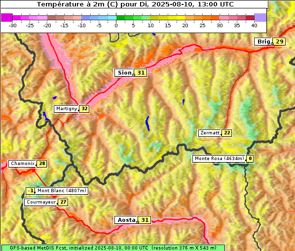 Temperatur, 10. 8. 2025