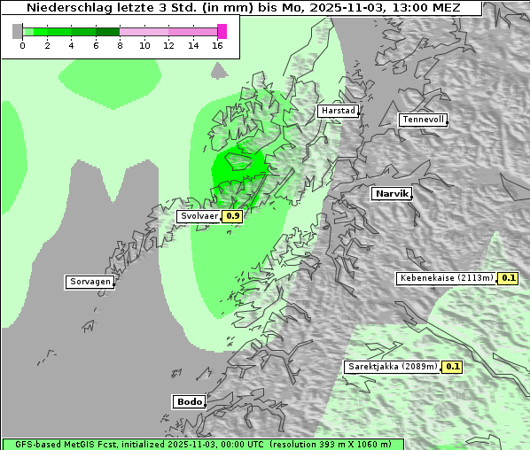 Niederschlag, 3. 11. 2025