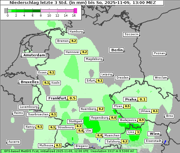 Niederschlag, 9. 11. 2025