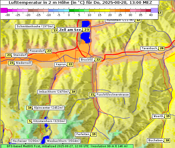 Temperatur, 28. 8. 2025