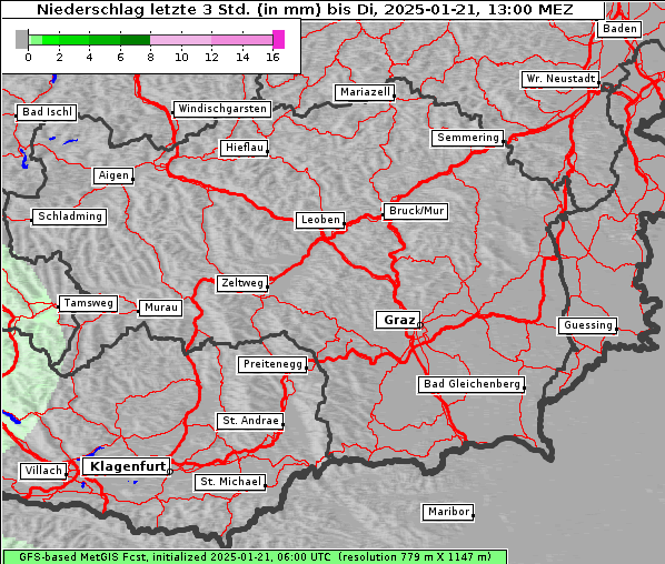 Niederschlag, 21. 1. 2025
