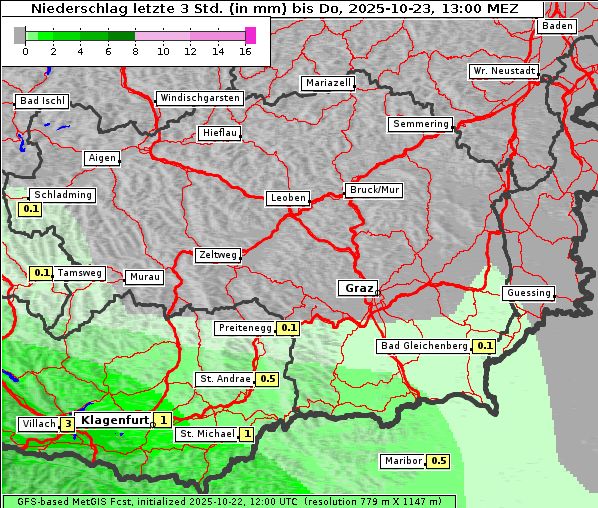 Niederschlag, 23. 10. 2025