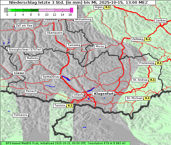 Niederschlag, 15. 10. 2025