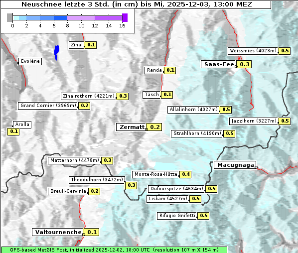 Neuschnee, 3. 12. 2025