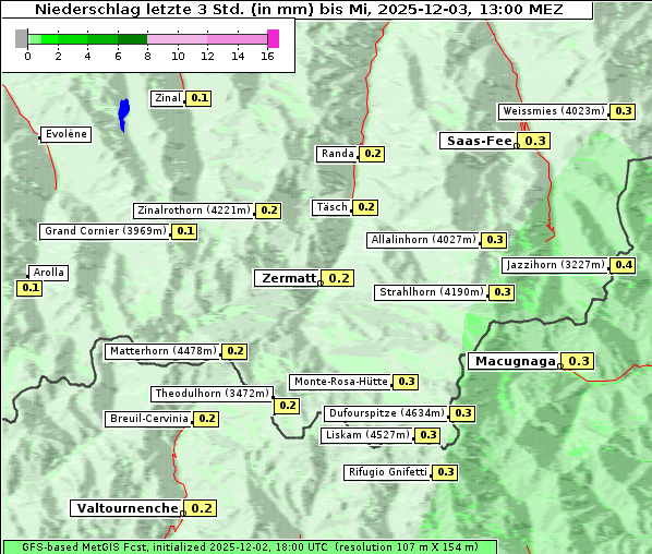 Niederschlag, 3. 12. 2025