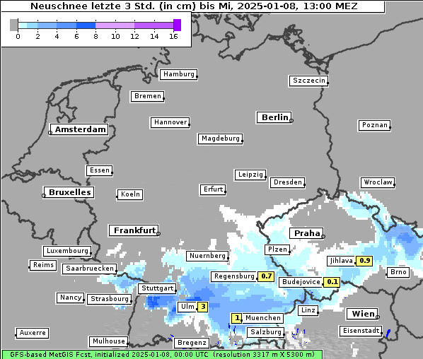 Neuschnee, 8. 1. 2025