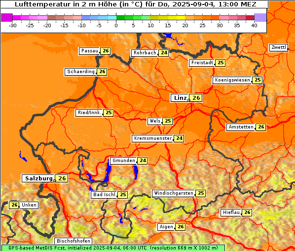 Temperatur, 4. 9. 2025