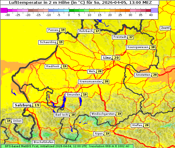 Temperatur, 5. 4. 2026