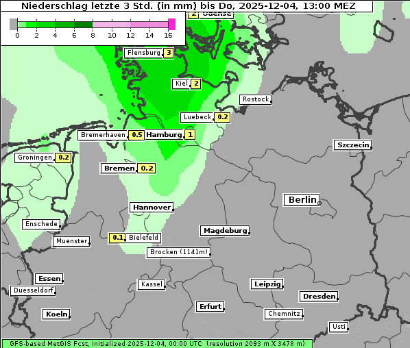 Niederschlag, 4. 12. 2025