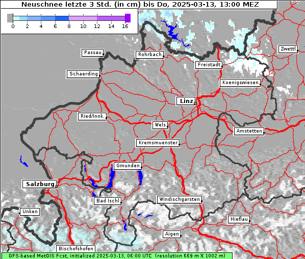 Neuschnee, 13. 3. 2025