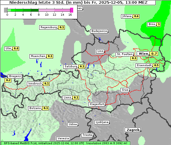 Niederschlag, 5. 12. 2025