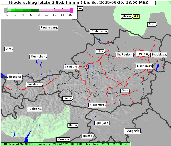 Niederschlag, 29. 6. 2025