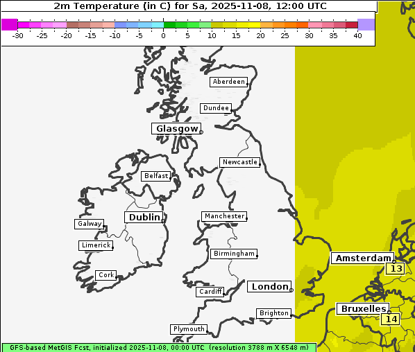 Temperatur, 8. 11. 2025