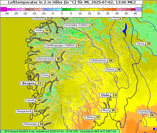 Temperatur, 2. 7. 2025
