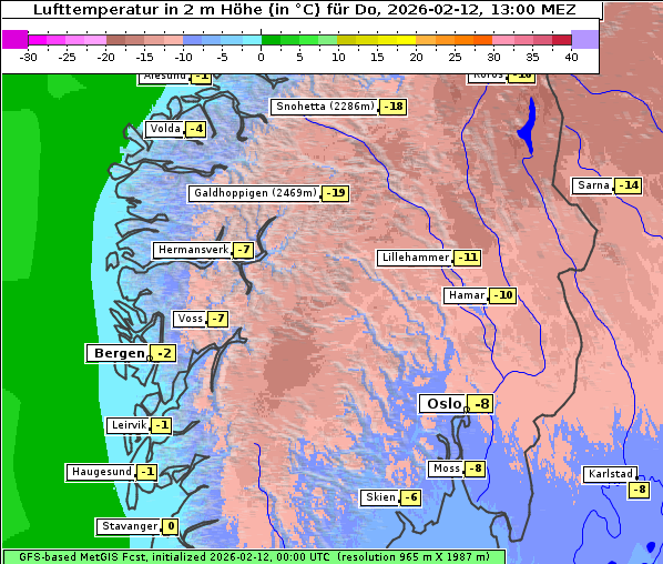 Temperatur, 12. 2. 2026