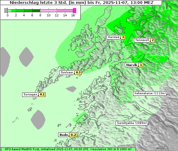 Niederschlag, 7. 11. 2025