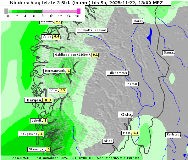 Niederschlag, 22. 11. 2025
