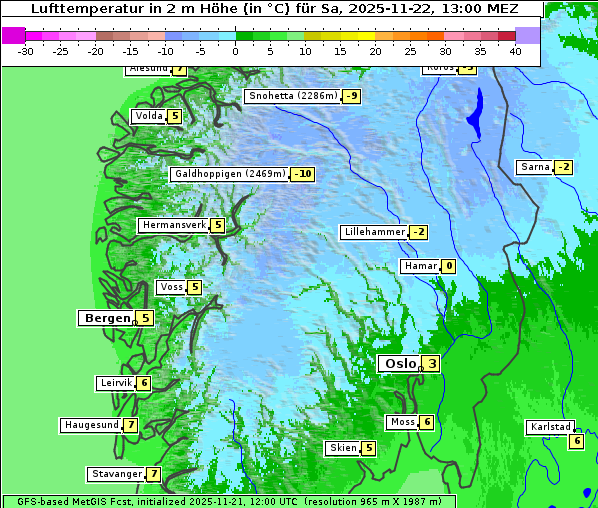 Temperatur, 22. 11. 2025