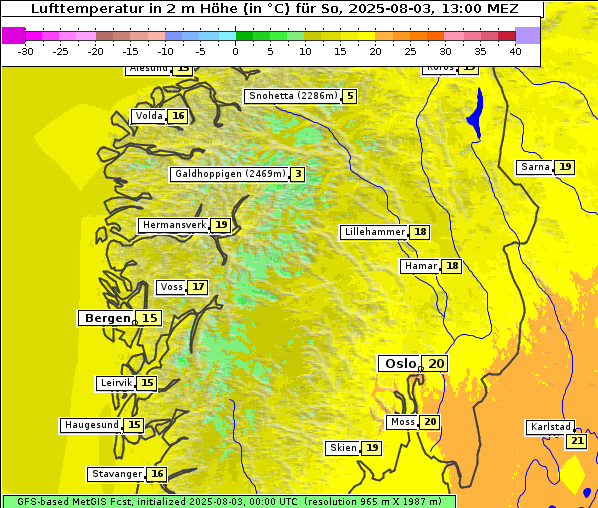 Temperatur, 3. 8. 2025