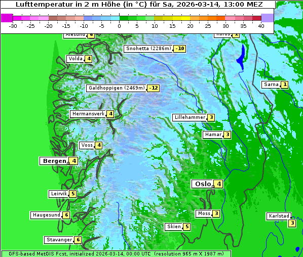 Temperatur, 14. 3. 2026