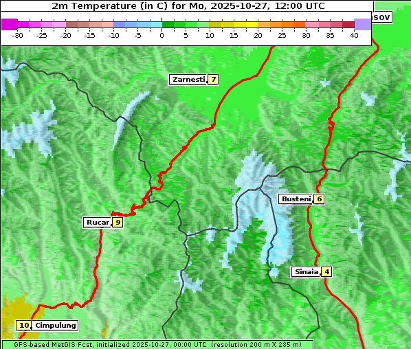 Temperatur, 27. 10. 2025