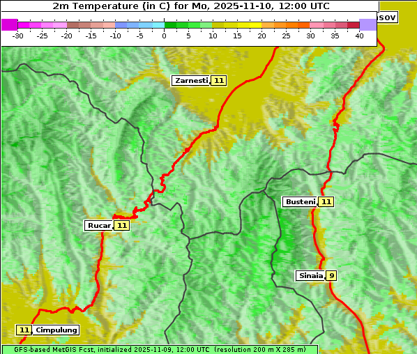 Temperatur, 10. 11. 2025