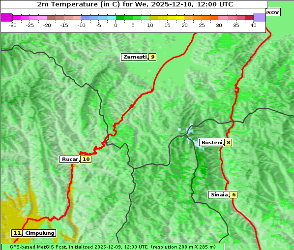 Temperatur, 10. 12. 2025