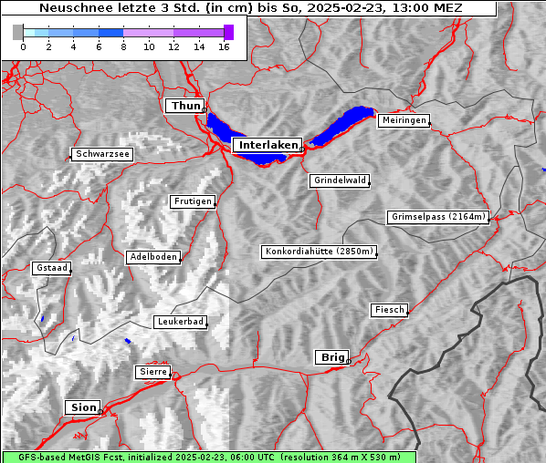 Neuschnee, 23. 2. 2025