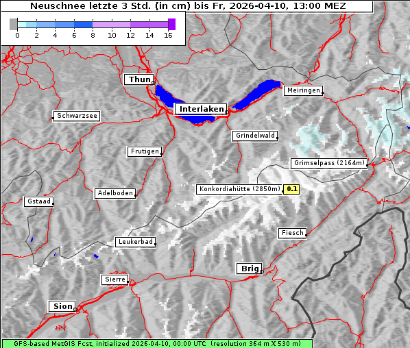 Neuschnee, 10. 4. 2026