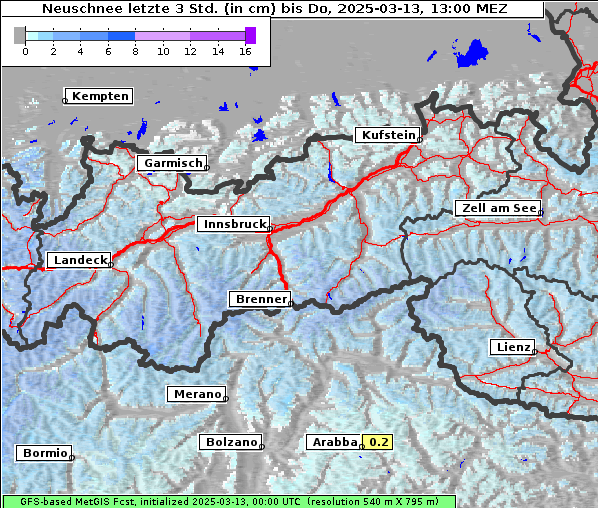 Neuschnee, 13. 3. 2025