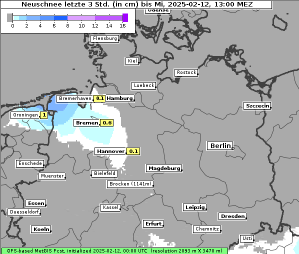 Neuschnee, 12. 2. 2025