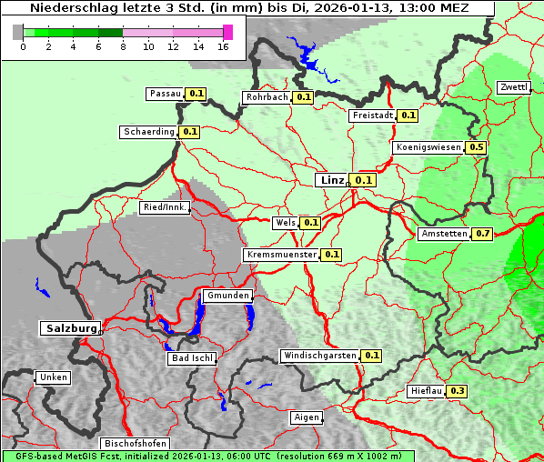 Niederschlag, 13. 1. 2026