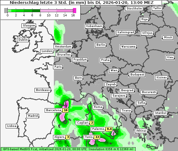 Niederschlag, 20. 1. 2026