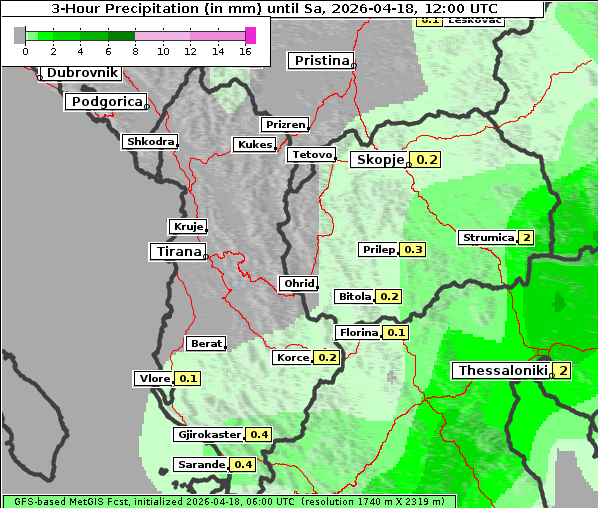Niederschlag, 18. 4. 2026