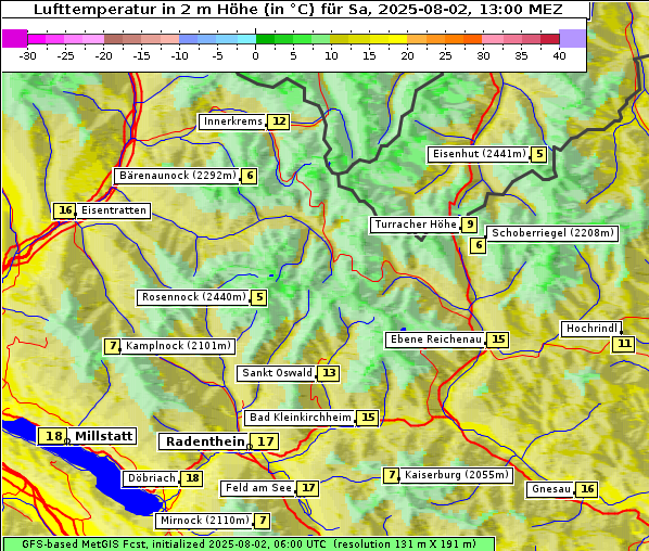 Temperatur, 2. 8. 2025