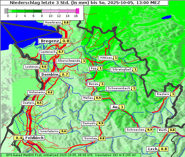 Niederschlag, 5. 10. 2025